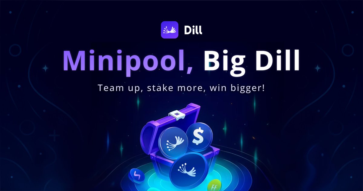 Minipool just dropped and it’s a BIG DILL 🔥
No more going solo — team up, stake smarter, and earn bigger.

Dill’s new Minipool lets anyone join the action:
 👷 Operators kickstart the pool
 💰 Stakers chip in as little as 100 $DILL
 🎯 Hit 36,000? Boom — full validator, shared
