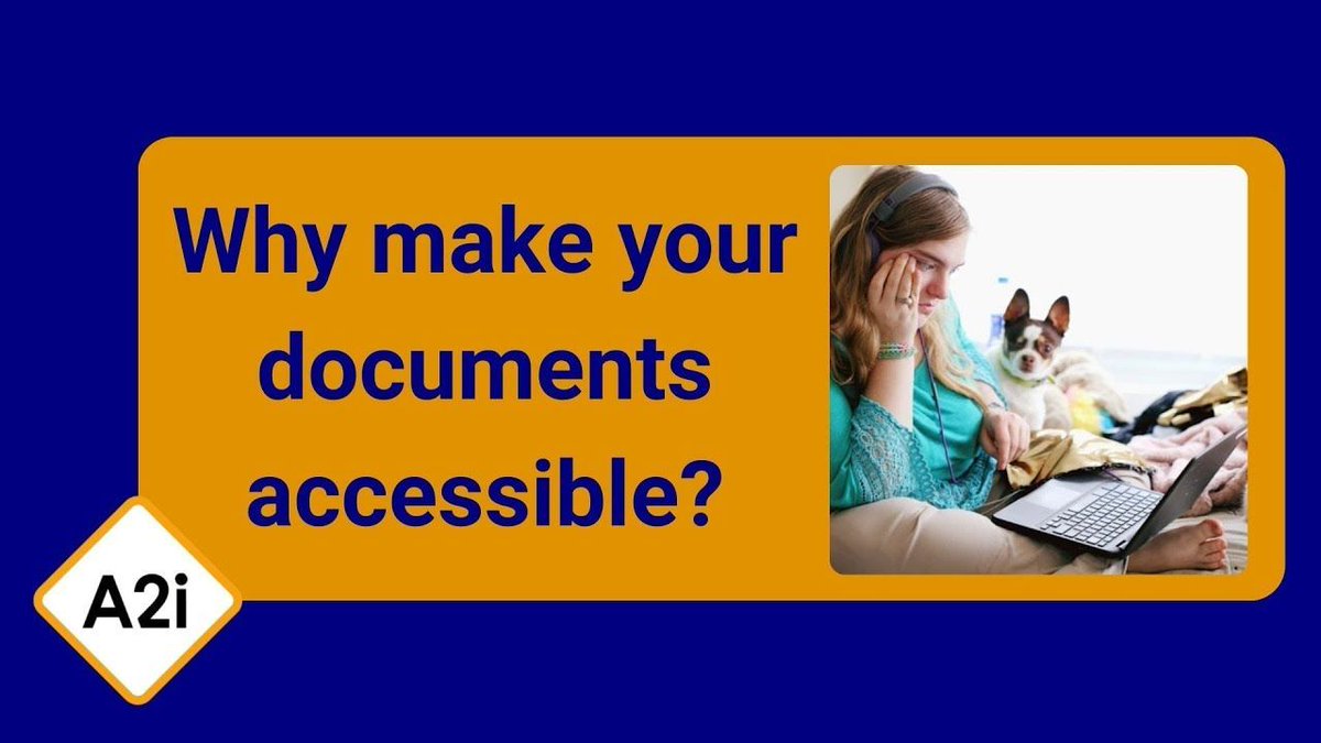 A2iTranscribes's tweet image. Why make your documents accessible?

You like the idea of making all your documents accessible but you need a few tips to convince the budget holders in your organisation? Watch this video to find out more : youtu.be/JxJ92xG3lC8

#AccessibleContent #AccessibilityForAll