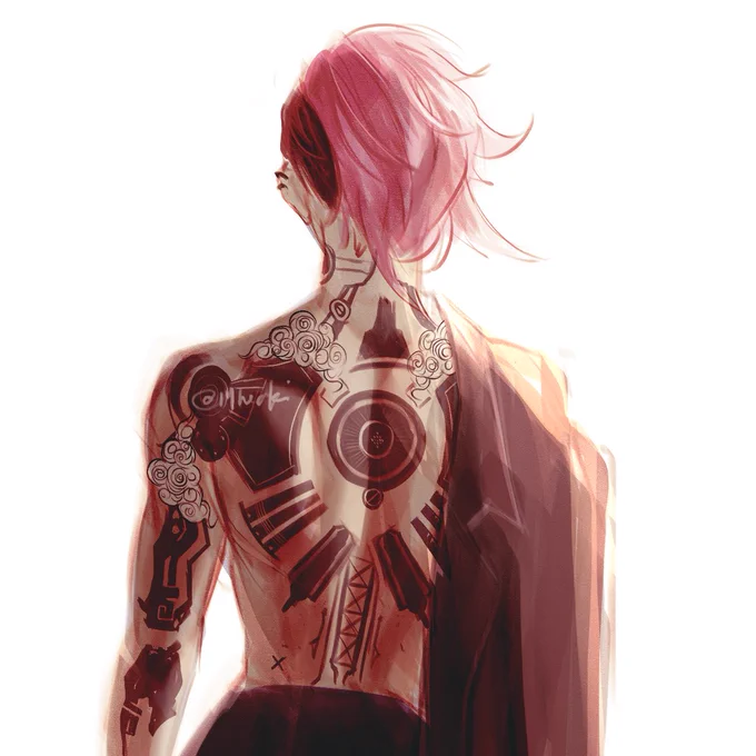 vi back tattoo doodle in class today  #arcane 