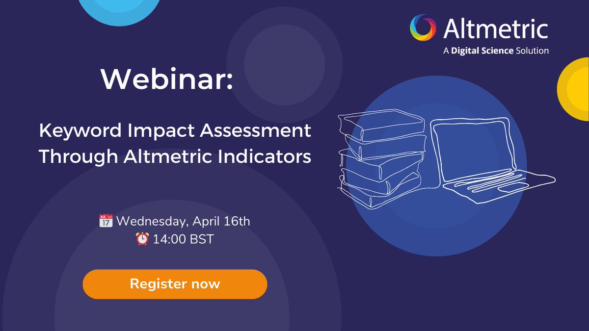 Altmetric (@altmetric) on Twitter photo Join Ashraf Maleki (<a href="/UniTurku/">Turun yliopisto - University of Turku</a>) for the 2nd session on altmetrics & research impact! We will explore:
💡 Citation & altmetric trends across research domains
💡 Topics driving scholarly & online attention
💡 Knowledge networks shaped by altmetrics
🔗: ow.ly/hAZE50VuuNj Join Ashraf Maleki (<a href="/UniTurku/">Turun yliopisto - University of Turku</a>) for the 2nd session on altmetrics & research impact! We will explore:
💡 Citation & altmetric trends across research domains
💡 Topics driving scholarly & online attention
💡 Knowledge networks shaped by altmetrics
🔗: ow.ly/hAZE50VuuNj