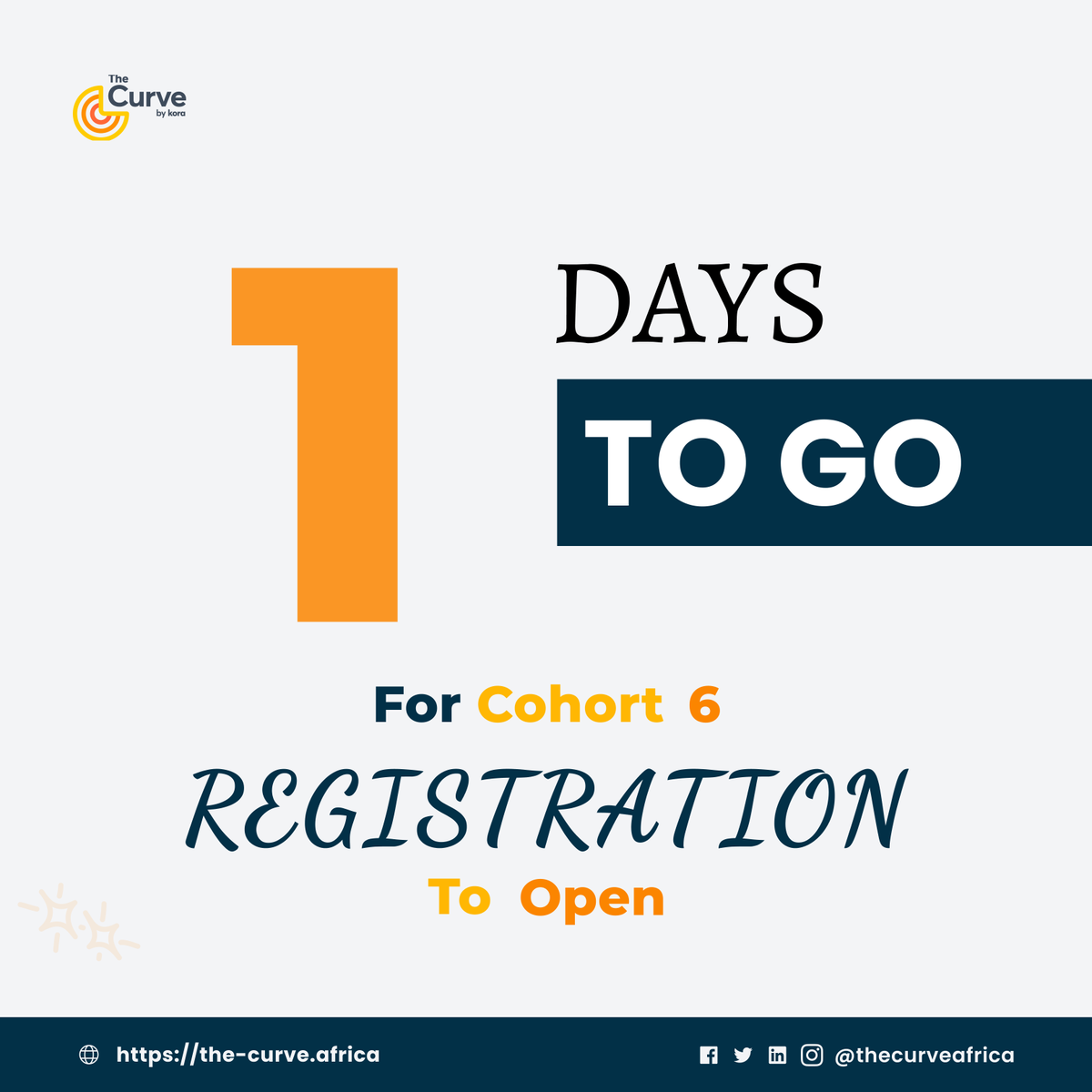 thecurveafrica's tweet photo. 1 Day to Go! The Wait Is Almost Over!
Tomorrow is the day! Stay close. Don’t miss it.
#techacademy #1daytogo #registrationday #learntech #techtraining #digitallearning #futureintech #codingjourney #studentgrowth #nextcohortloading #upskillnow #newbeginnings #startyourjourney https://t.co/GCMICHX7aY