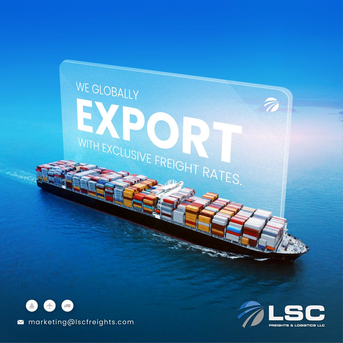 llc_lsc's tweet photo. Big on Export. Bigger on Savings.
🌍 Swipe left on high freight costs.
✅ Exclusive rates.
✅ Global exports.
✅ LSC style.

📦 Move with us — the world’s waiting.
📩 marketing@lscfreights.com

#ExportModeOn #LSCFreights #FreightWithBenefits
#GlobalShipping #TradeMadeEasy #Export https://t.co/mciXR3ywnw