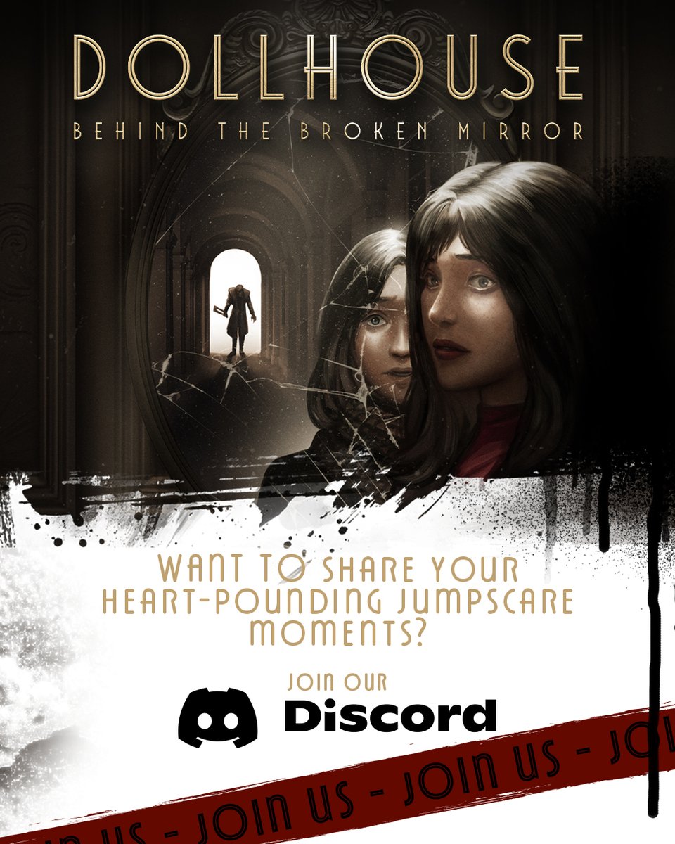 SOEDESCO's tweet image. We're sure you had your own reactions, so... 

Join the SOEDESCO #Discord and share your heart-pounding jumpscare moments from #Dollhouse: Behind The Broken Mirror! 
👉💬 discord.gg/MGrDKSv2Zz

We want to hear your thoughts...and your screams 🫡