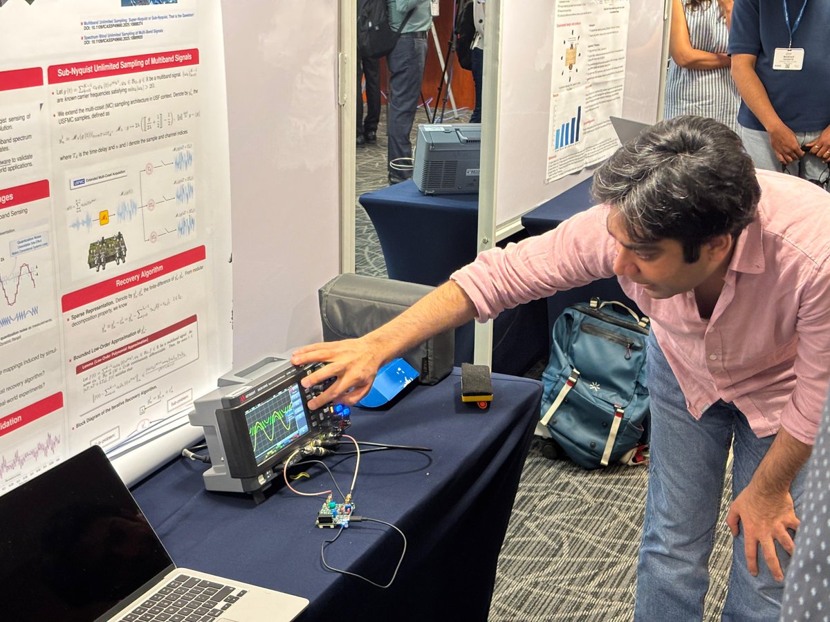 ieeeICASSP's tweet photo. Signal Processing in Action! We had a successful Show and Tell session on 8 April 2025 with 11 interesting demos from all over the world. Looking forward to the remaining two sessions on 11 April 2025! #icassp2025 #ieeesps https://t.co/UBTaazZvDA