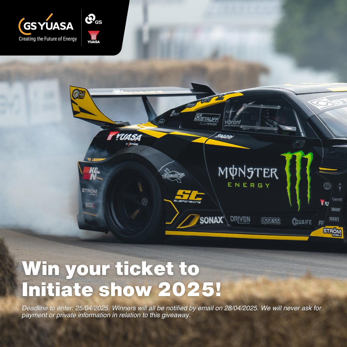 🎉 Our Initiate Show 2025 Giveaway is LIVE! 🎉
Win 1 of 5 pairs of tickets to the ultimate motorsport + innovation event!🔥

✅ Like
✅ Tag a friend

📅 5th May | 📍 Goodwood Circuit
🚨 Ends 25th Apr
🏆 Winners 28th Apr

#WinWithYuasa #GSYuasa #PoweringWhatMatters #UpgradeToYuasa