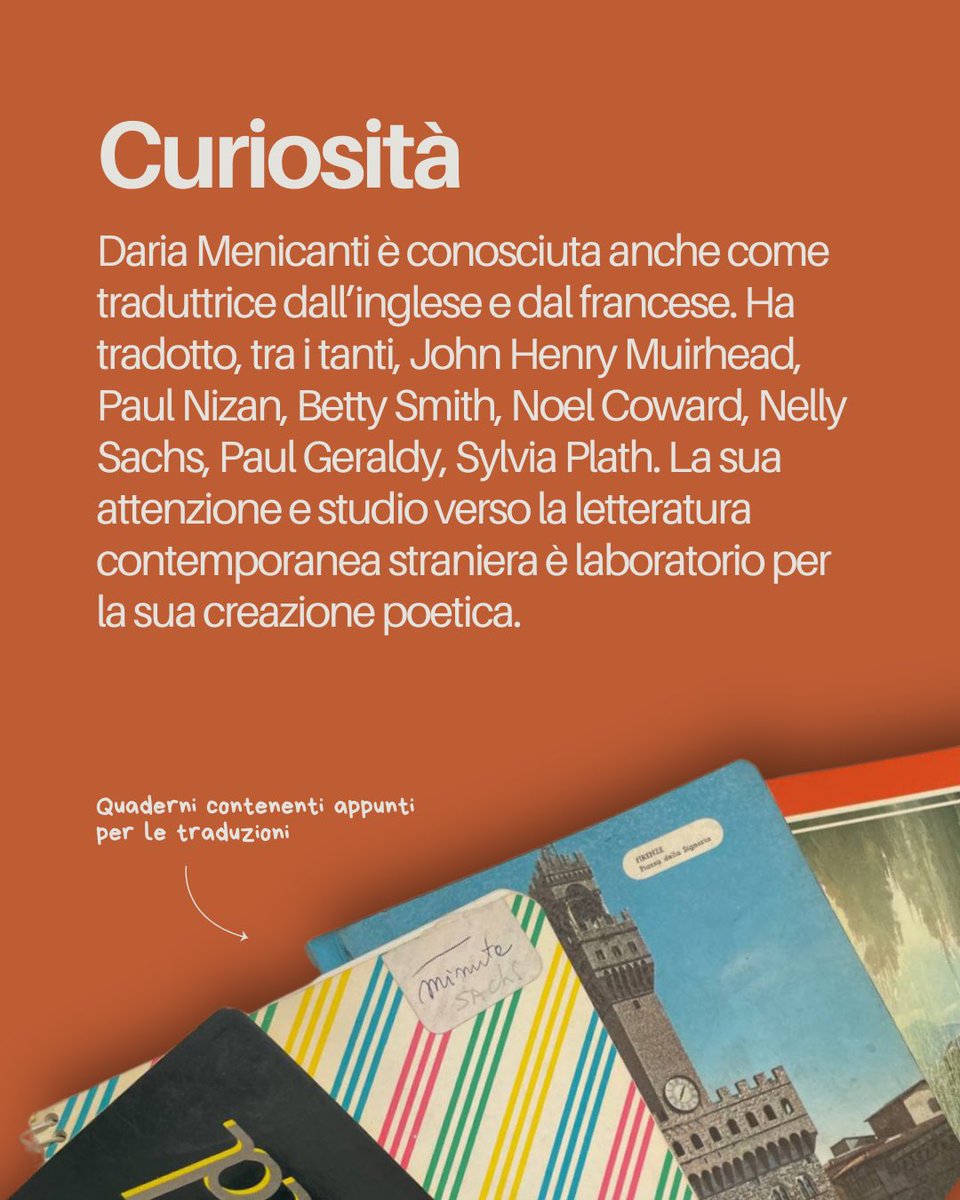 multiunipv's tweet photo. 📖 “I Grandi della Lingua” è la nuova rubrica curata dal Centro Manoscritti dell’Università di Pavia e dal Multi per scoprire autori straordinari, opere e curiosità! 🖋️✨

✍🏻 La protagonista del mese di aprile è Daria Menicanti

#multi #centromanoscritti #igrandidellalingua https://t.co/Mw8Zlnht9w