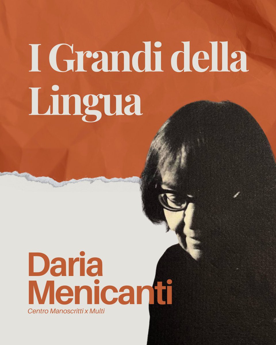 multiunipv's tweet photo. 📖 “I Grandi della Lingua” è la nuova rubrica curata dal Centro Manoscritti dell’Università di Pavia e dal Multi per scoprire autori straordinari, opere e curiosità! 🖋️✨

✍🏻 La protagonista del mese di aprile è Daria Menicanti

#multi #centromanoscritti #igrandidellalingua https://t.co/Mw8Zlnht9w