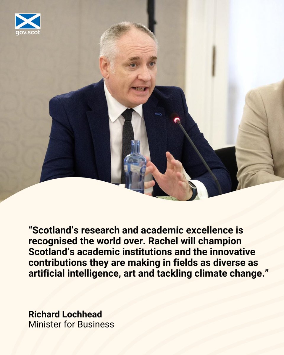 Scottish Government Finance and Economy (@scotgoveconomy) on Twitter photo Before visiting the China-UK Low-Carbon College, Business Minister <a href="/RichardLochhead/">Richard Lochhead</a> appointed <a href="/UofGlasgow/">University of Glasgow</a>'s <a href="/RachelSandison/">Rachel Sandison</a> as International Education Envoy.
She'll drive foreign investment in Scottish research & attract international students and staff.
ow.ly/S9yI50Vy0Yp Before visiting the China-UK Low-Carbon College, Business Minister <a href="/RichardLochhead/">Richard Lochhead</a> appointed <a href="/UofGlasgow/">University of Glasgow</a>'s <a href="/RachelSandison/">Rachel Sandison</a> as International Education Envoy.
She'll drive foreign investment in Scottish research & attract international students and staff.
ow.ly/S9yI50Vy0Yp