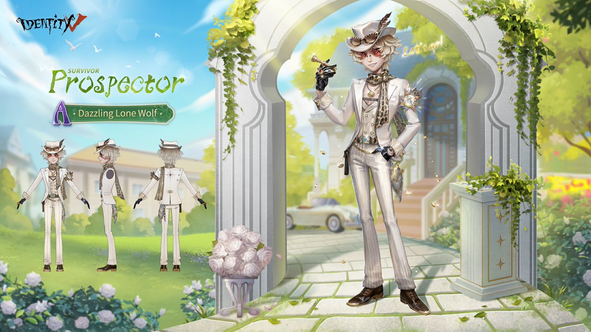 GameIdentityV's tweet photo. Dear Visitors,
The spotlight gilds the past with the glow of dreams and gives greed and cruelty a flawless disguise.
Please check out the details of Gambler In the Spotlight.
#IdentityV #Prospector https://t.co/aWZwYX6zWO