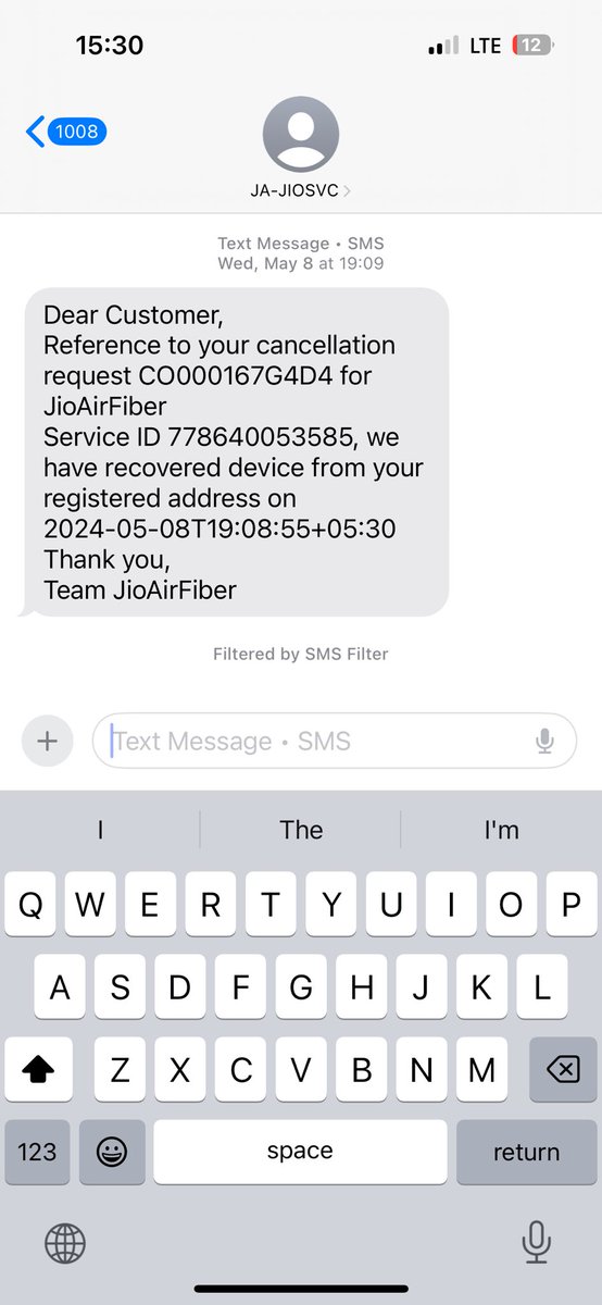 akashagar_'s tweet photo. @JIOAIRFIBERIN @jagograhakjago @JM_Scindia @DoT_India  As you cab see it been a year since I terminated my jio air fiber for poor quality, I still haven’t received any refund as promised, even jio is customer care directly hang-up the call. #ScamAlert #worstTelecomNetwork https://t.co/1dhUsUogOS