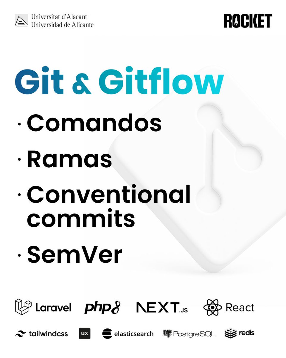 rocket_ua's tweet photo. Git como en la vida real:
🔀 Usa Gitflow: develop, feature, release, main, hotfix...
✅ Conventional commits y versionado
🤝 Trabajo en equipo sin caos

En el curso de desarrollo Rocket no solo aprendes a programar, aprendes a colaborar. 
https://t.co/zLasymsNLS https://t.co/qhBCtcX4QC