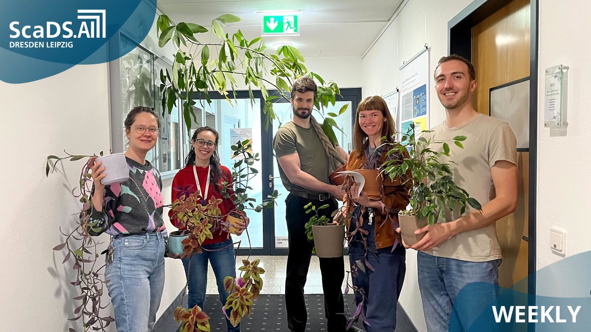 ⭕️ This week <a href="/Sca_DS/">ScaDS.AI</a>.
Our scientists (and their green colleagues🍃) are moving up. In recent years, <a href="/Sca_DS/">ScaDS.AI</a> has grown rapidly. With the additional space on the 5th floor, our center in Leipzig has now more than doubled in size. This week the move was mostly completed. #RoomToGrow