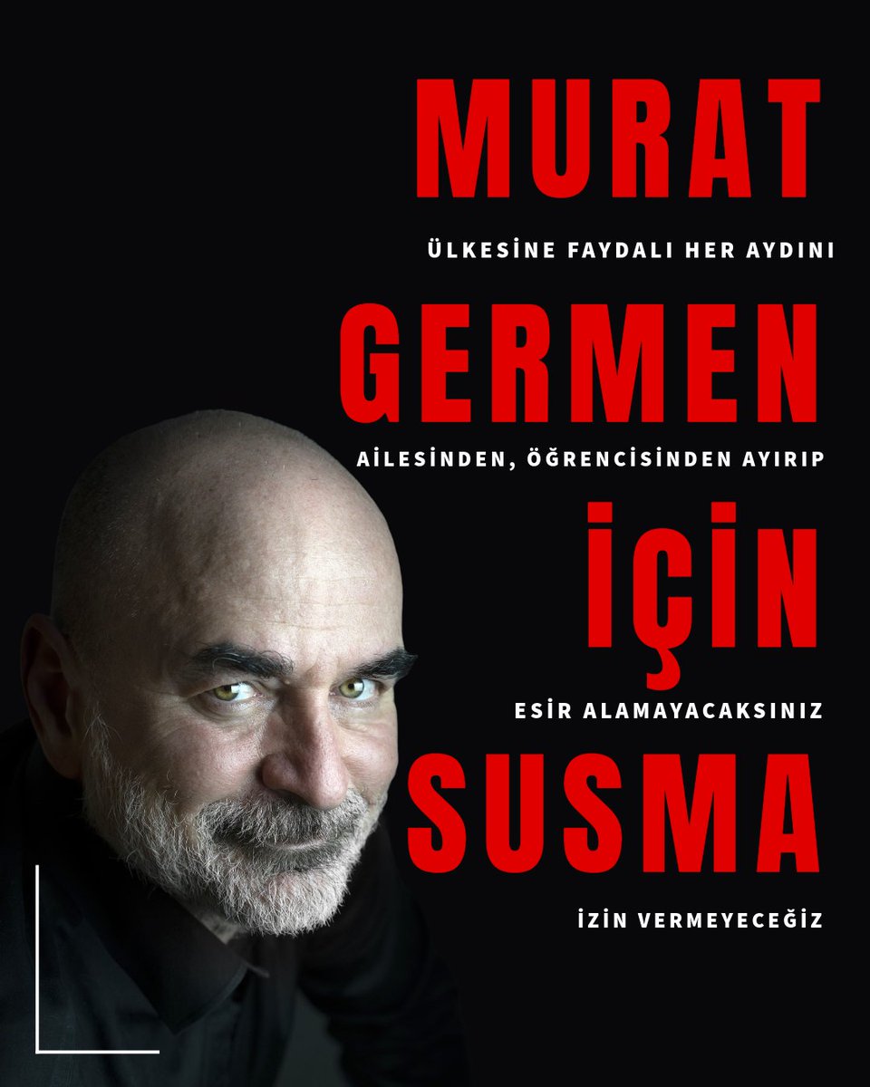 Fotoğraf sadece bir sanat değil, bir direniş biçimi... İyiliğin, adaletin ve özgürlüğün yanında durduğu için bugün gözaltında. 
Yüzlerce öğrencisine emeğiyle, sanatıyla, desteğiyle ilham olmuş hocamıza layık görülenleri kabul etmiyoruz.   

#MuratGermenYalnızDeğildir #muratgermen