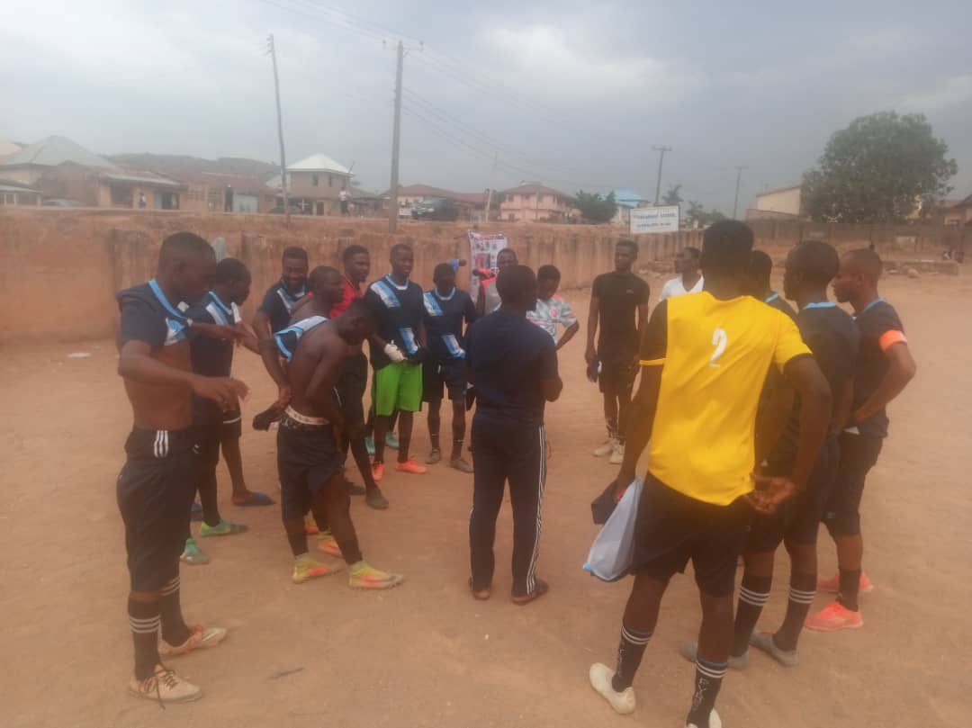 JusticeFCNG's tweet photo. WHAT A MATCH!!! ⚽️⛈️ 

Justice FC 6, Riverside FC 2 | Full Time! The pitch was as unpredictable as the score, with cloudy skies &amp; gusty winds 🌫️���� 

But our boys brought the HEAT! 🔥 

Dedicating this win to @solflare_wallet for their endless support. https://t.co/sX3Dentgjs