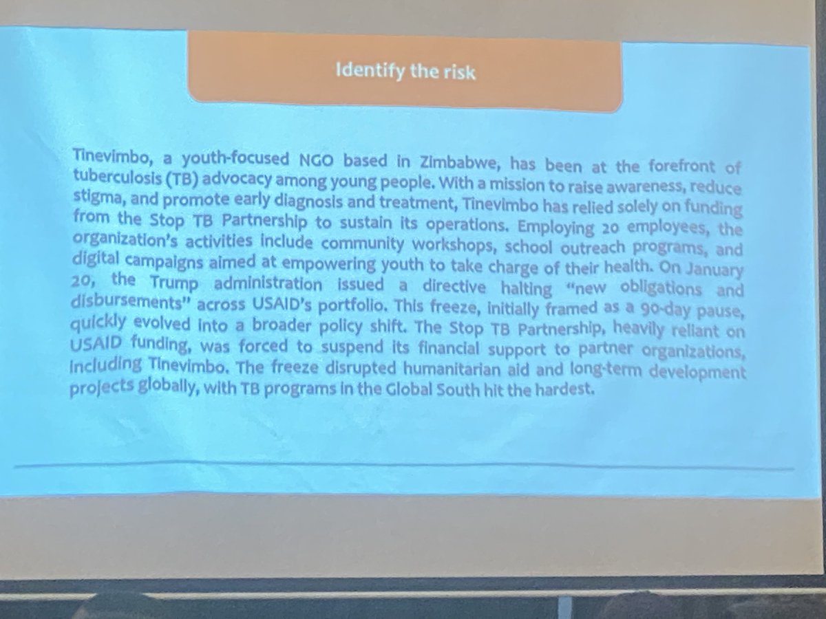 SAYWHATOrg's tweet photo. Isabella Michael, the SAYWHAT Communication, Advocacy and Media Lead takes participants through Risk Management in Advocacy. An example of risk that CSOs face was put up. 

Can you identify the risk?
#riskmanagement #yca4sotra #advocacy #governance https://t.co/4rq8M7eWLs