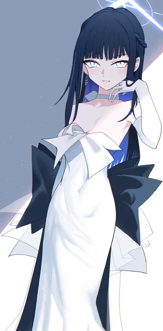 ドレスサオリのデコルテとお腹とへそが好き#ブルアカ 
