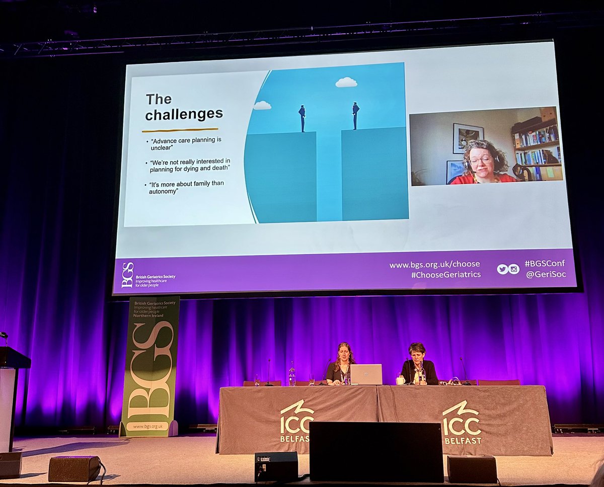 HollyParis ( @bloody—holly.bsky.social) (@bloody__holly) on Twitter photo Sarah Combes <a href="/SC1402/">Dr Sarah Combes RN</a> talks advance care planning challenges with the words of patients:
Key takeaways:
FAMILY- most older people know what they want but don’t tell their family
START with living well now and work the conversation backwards.
#BGSconf <a href="/GeriSoc/">British Geriatrics Society</a> #frailty Sarah Combes <a href="/SC1402/">Dr Sarah Combes RN</a> talks advance care planning challenges with the words of patients:
Key takeaways:
FAMILY- most older people know what they want but don’t tell their family
START with living well now and work the conversation backwards.
#BGSconf <a href="/GeriSoc/">British Geriatrics Society</a> #frailty