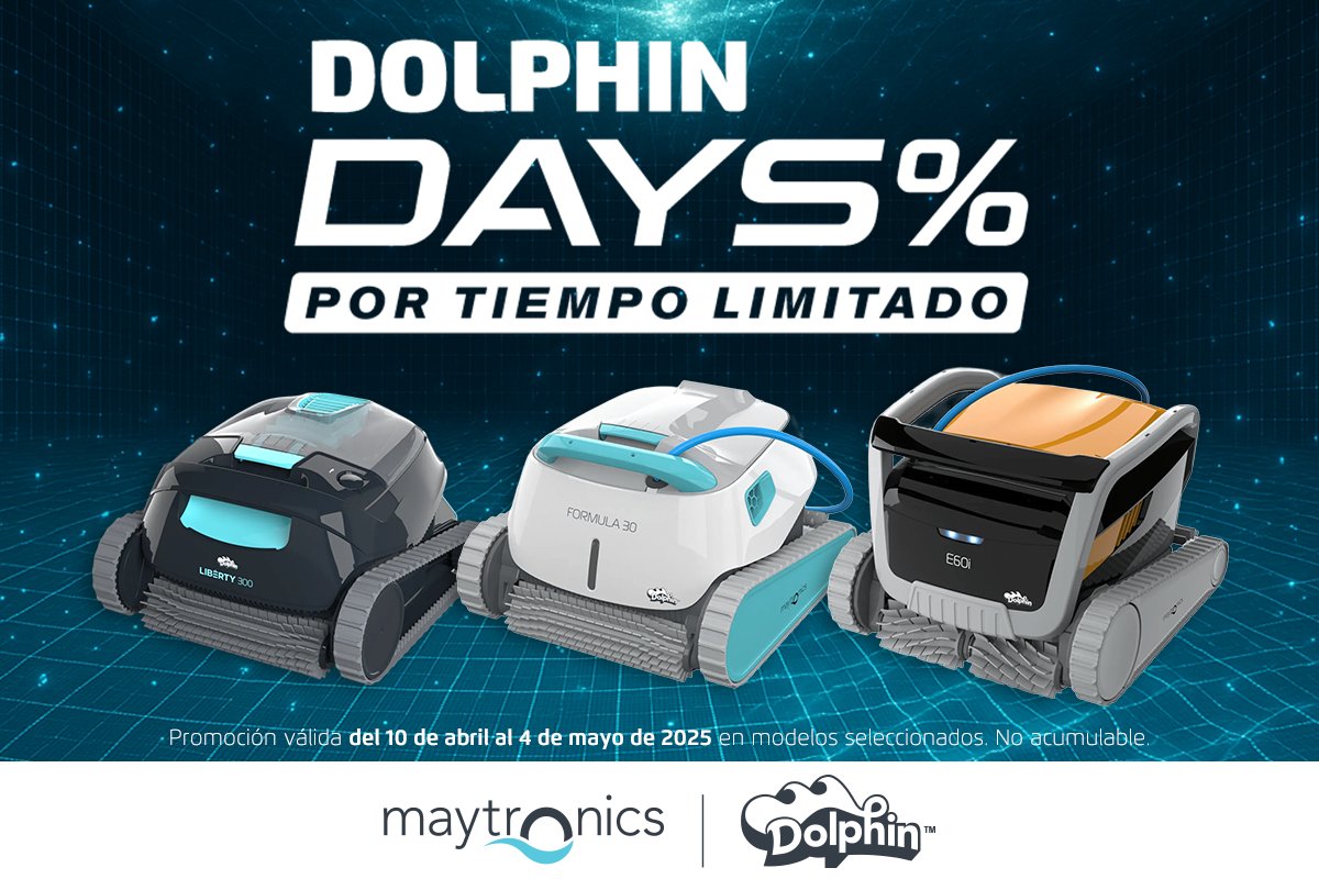 poolaria's tweet photo. 🐬 ¡Empiezan los #DolphinDays en @poolaria!
Robots Limpiafondos Dolphin con tecnología inteligente para una limpieza impecable 🌊

📅 Del 10 de abril al 4 de mayo

🔗 https://t.co/T04B3tkGOv

#PiscinaPerfecta #Limpiafondos #Maytronics #VeranoSinEsfuerzo #ExceptionalExperience https://t.co/jhxjhpXpLm
