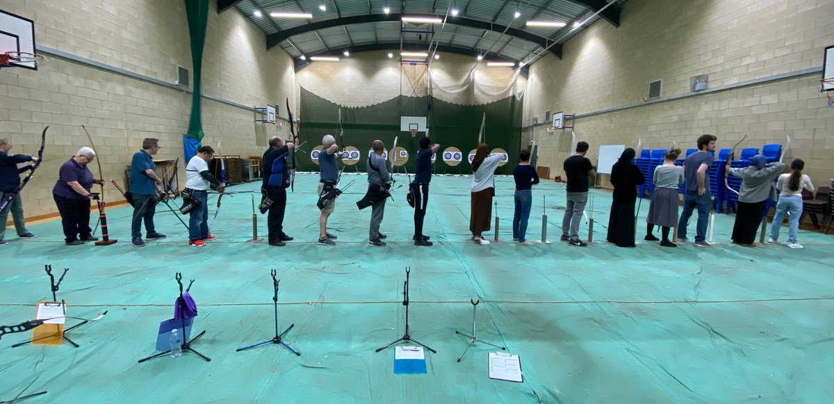SBA_Archery's tweet photo. Busy evening at the club for our final indoor session last night. Well done to everyone who passed the beginners' course and to Chris P, Steve and Reggie who received badges.
Outdoor evening shooting starts 6pm Monday. https://t.co/4XLbELScsO