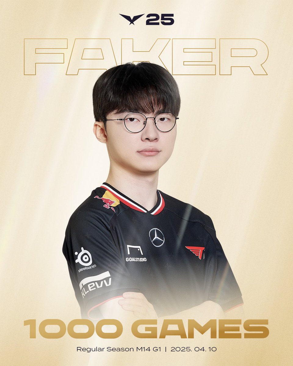 👑 𝑻𝒉𝒆 𝑮𝒓𝒆𝒂𝒕𝒆𝒔𝒕 𝑭𝒂𝒌𝒆𝒓 👑
Every step, every record,
an immortal legend graces our halls.

Congratulations to <a href="/T1LoL/">T1 LoL</a> Faker for becoming the FIRST EVER to reach 1000 games in the #LCK!