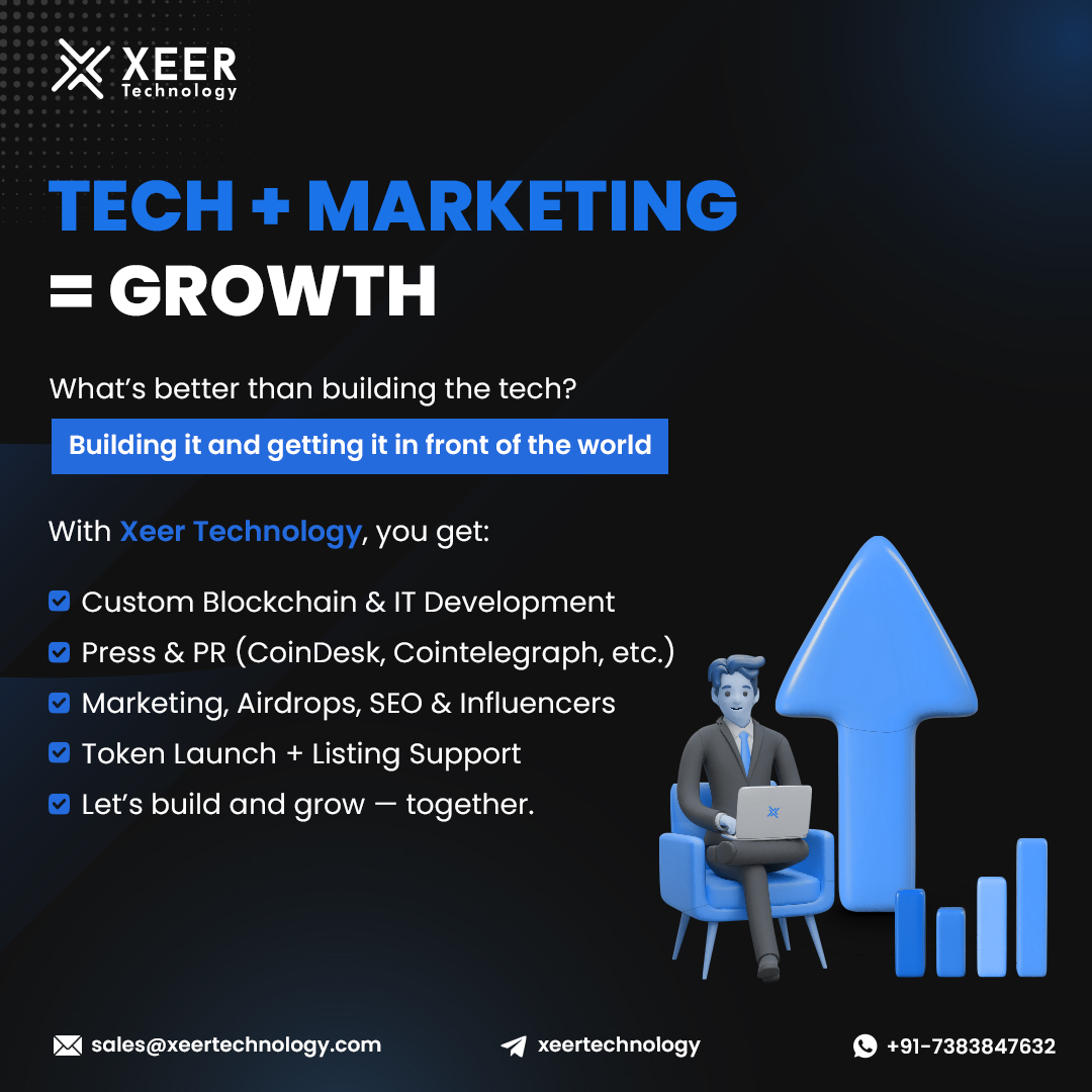 technology_xeer's tweet image. 💡 With Xeer Technology, you get: ✔ Custom Blockchain &amp;amp; IT Development
✔ Press &amp;amp; PR (CoinDesk, Cointelegraph, etc.)
✔ Marketing, Airdrops, SEO &amp;amp; Influencers
✔ Token Launch + Listing Support

✨ Let’s build and grow — together.

#CryptoMarketing #BlockchainPR #TokenLaunch