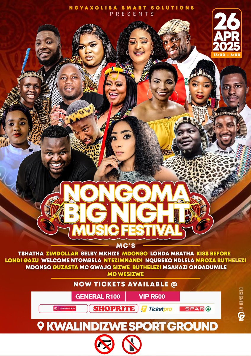 Bafwethu...I really need your support right  now....please REPOST &amp; LIKE 👍 

26 April 2025 #NongomaBIGNightMusicFESTIVAL 

Lindizwe Sport Ground kwaNongoma