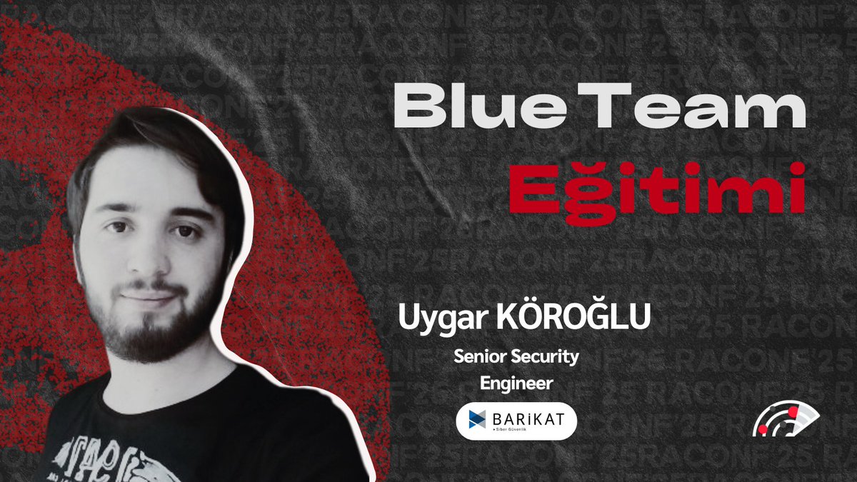 26-27 Nisan Cumartesi ve Pazar 2 gün boyunca "Blue Team" konulu eğitimleri ile Sayın Uygar 
Köroğlu bizimle birlikte olacaklar.

Detaylı bilgi için: raconf.com

<a href="/uygarkoroglu/">Uygar KÖROĞLU</a> 

#Raconfradarındayım
#Raconf
#Saüsiber