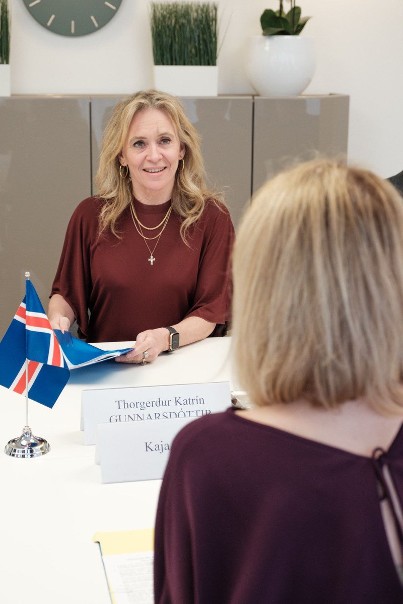 European External Action Service - EEAS 🇪🇺 (@eu_eeas) on Twitter photo HR/VP <a href="/kajakallas/">Kaja Kallas</a> met today w/ Icelandic Minister of Foreign Affairs <a href="/thorgkatrin/">Þorgerður Katrín Gunnarsdóttir</a>
They discussed the EU’s and Iceland’s close partnership, cooperation on security and defence, support for Ukraine, EU-NATO cooperation, as well as the evolving geostrategic landscape in the Arctic. HR/VP <a href="/kajakallas/">Kaja Kallas</a> met today w/ Icelandic Minister of Foreign Affairs <a href="/thorgkatrin/">Þorgerður Katrín Gunnarsdóttir</a>
They discussed the EU’s and Iceland’s close partnership, cooperation on security and defence, support for Ukraine, EU-NATO cooperation, as well as the evolving geostrategic landscape in the Arctic.