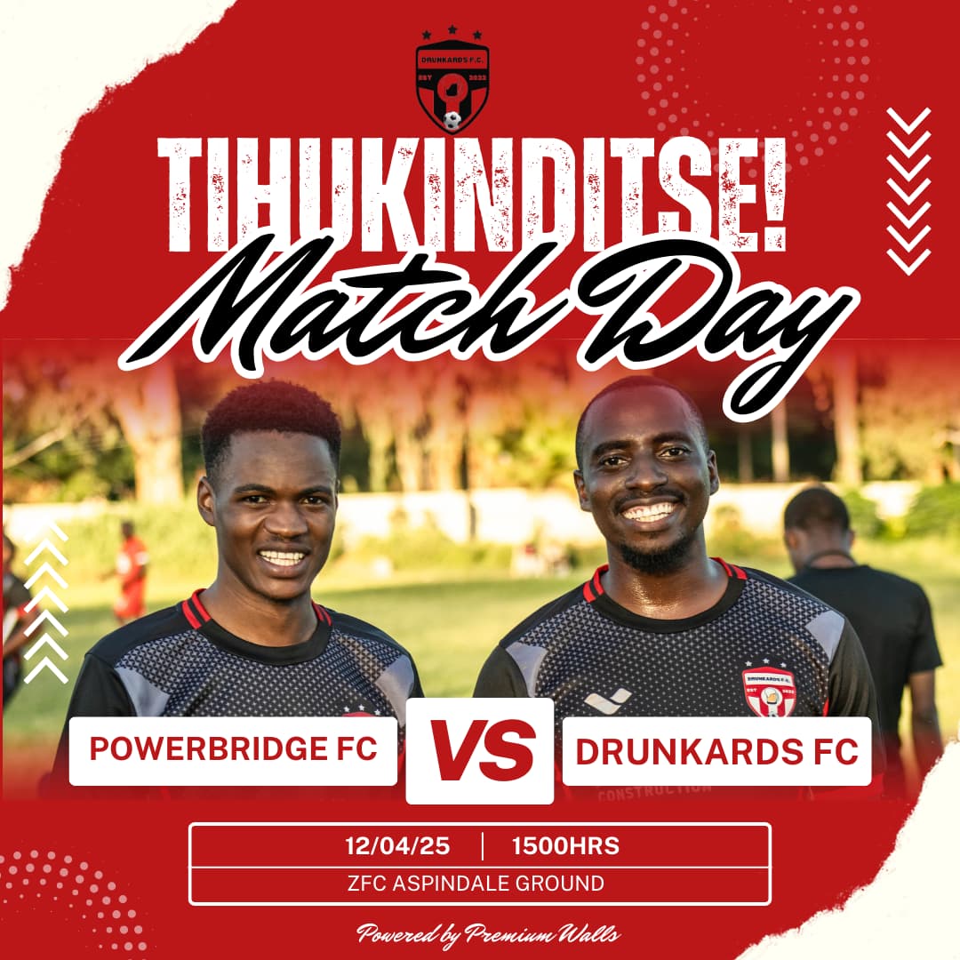 Drunkards_FC's tweet image. 🎉 Saturday plans? Cancelled! It's all about Drunkards FC vs Powerbridge FC. Let’s make history, one pint 🍺 at a time.
ZFC Aspindale Ground
Saturday 12 April 2025
1500hrs
#finallyTihukinditse🍺🍺🍺
#theLegendsVillage🍺🍺
#GoalsAndPints @_PremiumWalls