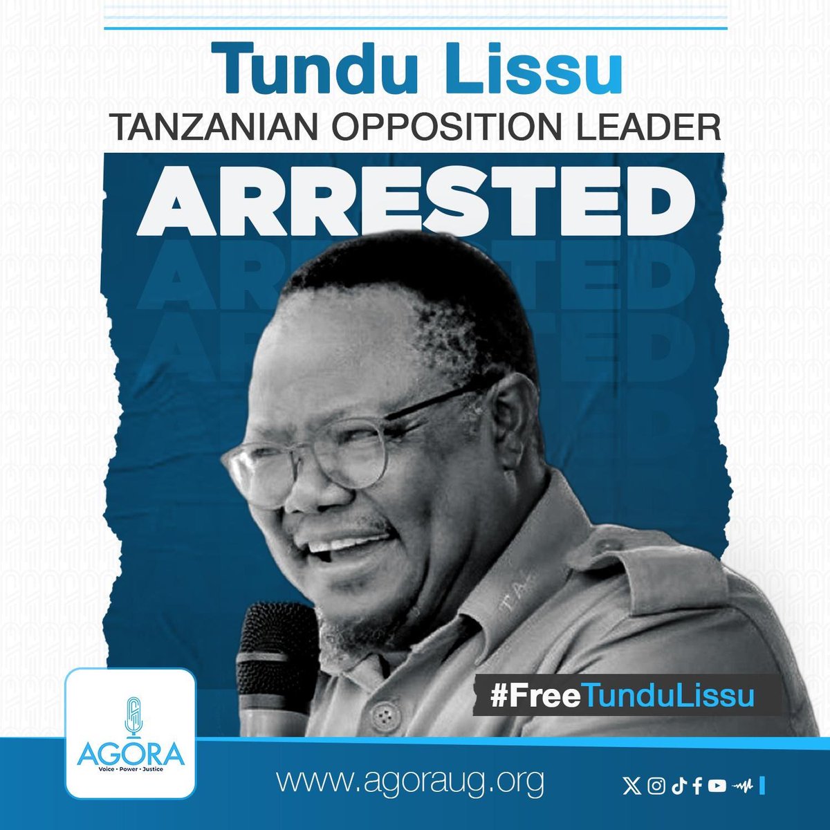 AAgather's tweet photo. Friends, let’s join our Tanzanian comrades to demand for the release of opposition leader @TunduALissu. Injustice anywhere is injustice everywhere. East Africa shall be free again. 
#FreeTunduLissu https://t.co/8RLpenSts8