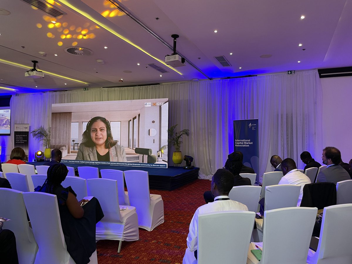 gstockexchange's tweet image. We’re live at the ICMA–GSE Bond Market Forum!
Today’s discussions center on shaping West Africa’s bond markets—trends, opportunities &amp;amp; innovations.
Stay tuned for highlights!

#ICMA #GSE #BondMarkets #WestAfricaFinance