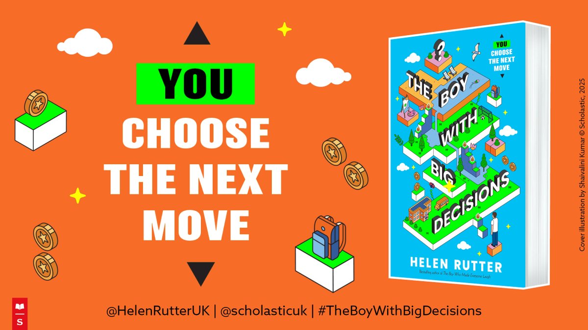 Scholastic UK (@scholasticuk) on Twitter photo Today's the day! The Boy With Big Decisions by bestselling author <a href="/HelenRutterUK/">Helen Rutter</a> is a one-of-a-kind adventure where YOU choose the next move.
Big-hearted and brilliantly funny, you can get your copy TODAY! 🚌☀️ Today's the day! The Boy With Big Decisions by bestselling author <a href="/HelenRutterUK/">Helen Rutter</a> is a one-of-a-kind adventure where YOU choose the next move.
Big-hearted and brilliantly funny, you can get your copy TODAY! 🚌☀️