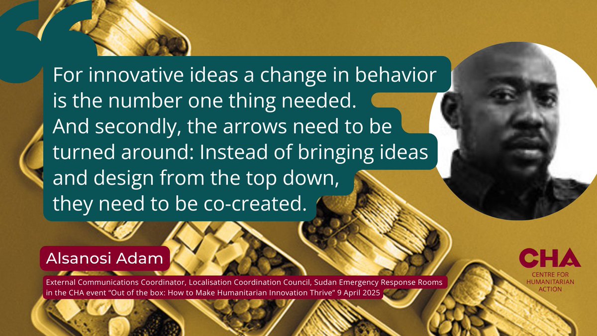 cha_germany's tweet image. Listen – Learn – Localise. Watch the recording of yesterday's #outofthebox lunch talk on "How to Make #Humanitarian #Innovation Thrive" with Spencer Huchulak, 'Gbenga Sesan, Alsanosi Adam &amp;amp; Andrea Duechting  here: chaberlin.org/en/event/out-o…