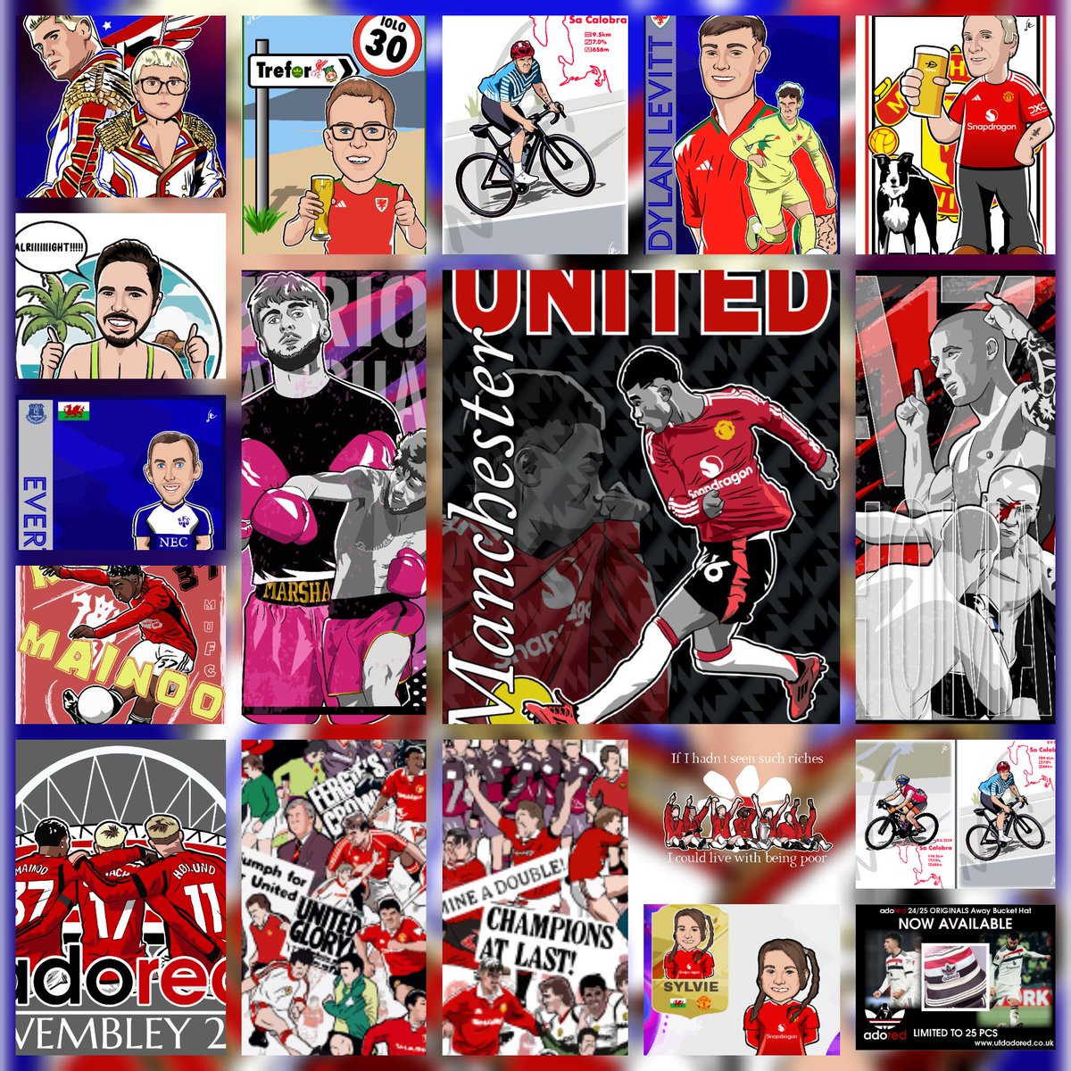 UtdadoRED_'s tweet image. £25 ONLY!! Bargain! Send me 2 images (1x pose, 1x action in High Resolution) &amp;amp; I'll do the rest. Print size is A4 laminated. Send me a message for more details.
Fuck AI!! Support REAL artists
#ArtandDesign #Artwork #illustration #adobeillustrator #GraphicDesign #CustomArt