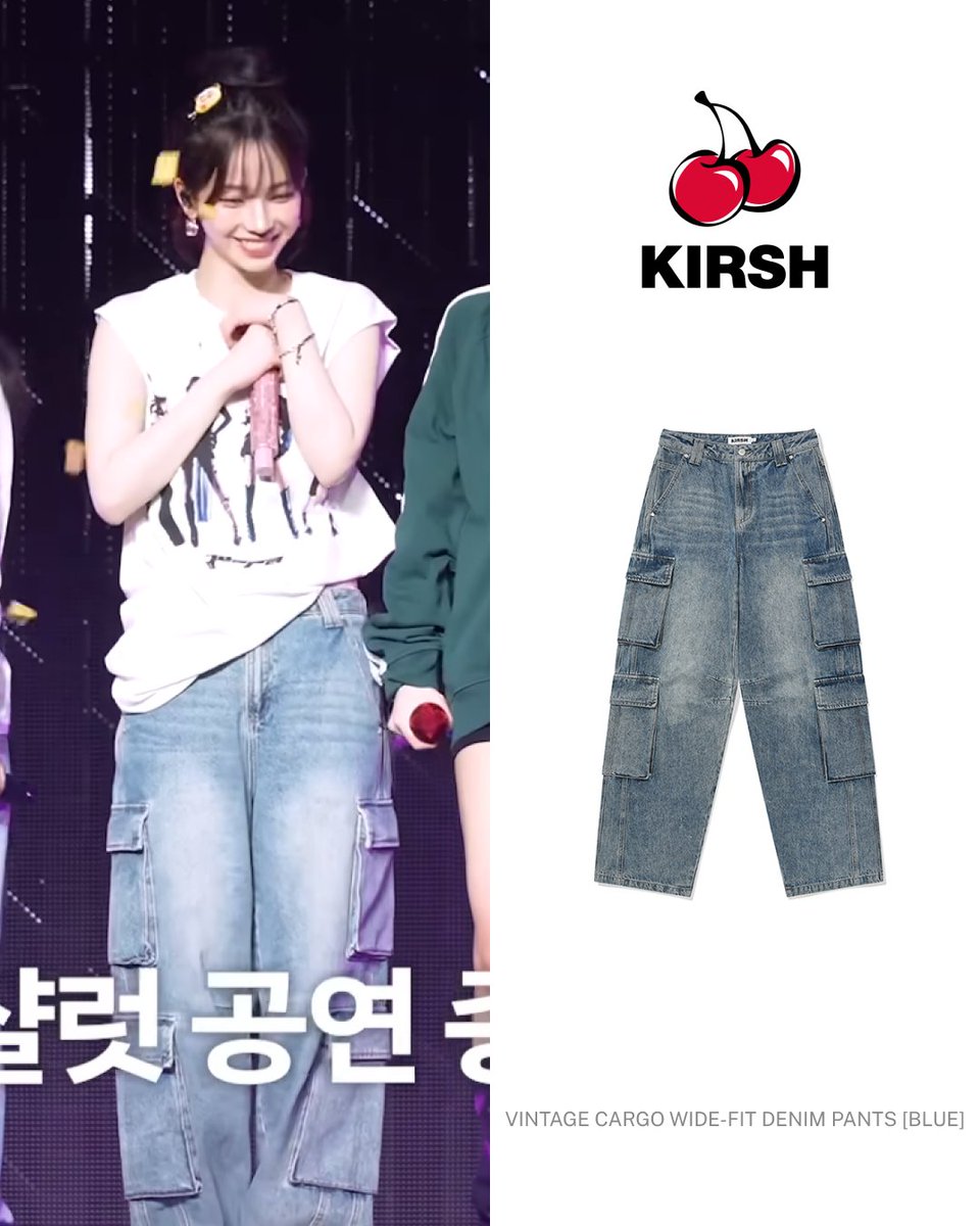 KIRSH☆aespaカリナ着用Vintage Cargo Wide Fit Denim Pants ついに再入荷！！☆aespa カリナ 着用！！【MNEM】Lowdon Cargo
