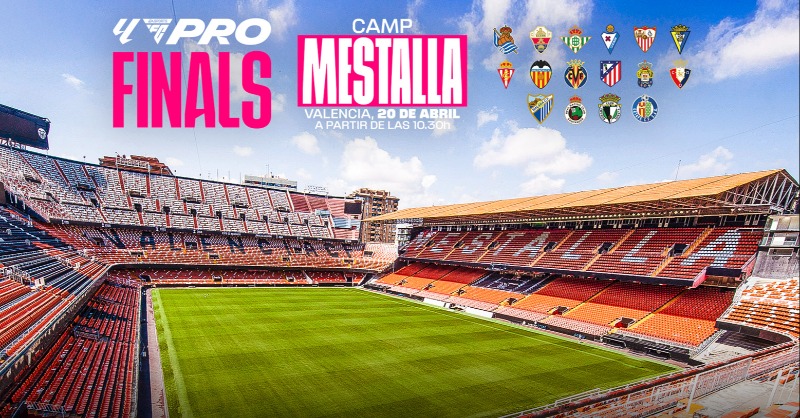 valenciacf's tweet photo. El Camp de #Mestalla acogerá @LALIGA_FCPro FINALS el próximo 20 de abril 🎮

➡️ La competición llegará por primera vez a Valencia con un evento abierto al público: los 16 clubes clasificados se disputarán el título de campeón y el reparto de 250.000€ de prize pool.

#ADNVCF 🦇