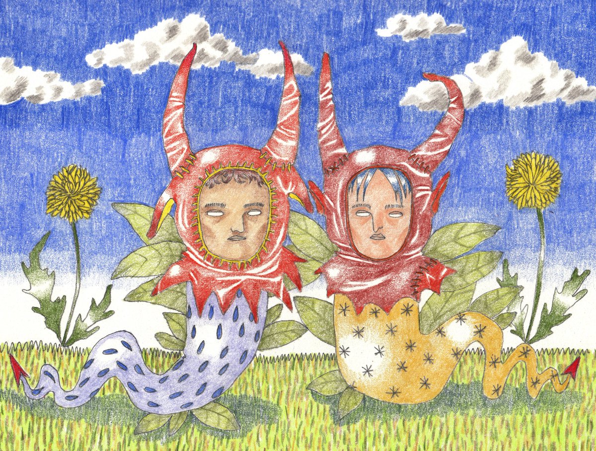 piss_brain's tweet image. worm demons among the dandelions