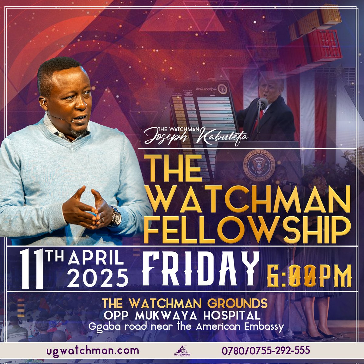 Matthew 17:25-26(NKJV)
 Do not miss The Watchman Fellowship this Friday, 11th April 2025, at the Watchman Grounds, along Ggaba Road, near the American Embassy, opposite Mukwaya General Hospital 
The King is Coming ! ! !
0780292555

#TheKingisComing
#TheWatchmanFellowship