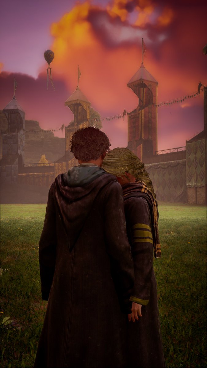 「"The sky burned with the weight of words we never said. 

In the quiet of the pitch, he held me like a promise, 

fragile, fading, and already halfway to goodbye."」