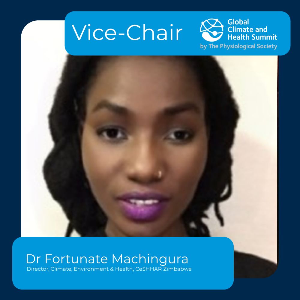 The Physiological Society (@thephysoc) on Twitter photo 🌍 Join us at the Global Climate and Health Summit to hear from keynote speaker Dr Fortunate Machingura (<a href="/FortunArty/">Fortunate Machingura</a>), Director of Climate, Environment & Health at CeSHHAR Zimbabwe! 🌍 Join us at the Global Climate and Health Summit to hear from keynote speaker Dr Fortunate Machingura (<a href="/FortunArty/">Fortunate Machingura</a>), Director of Climate, Environment & Health at CeSHHAR Zimbabwe!