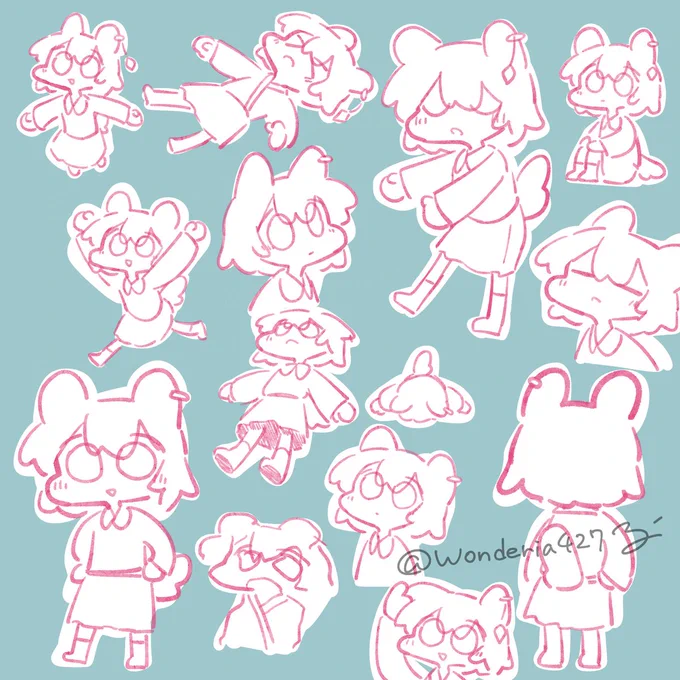 うちの子らくがき…#創作 