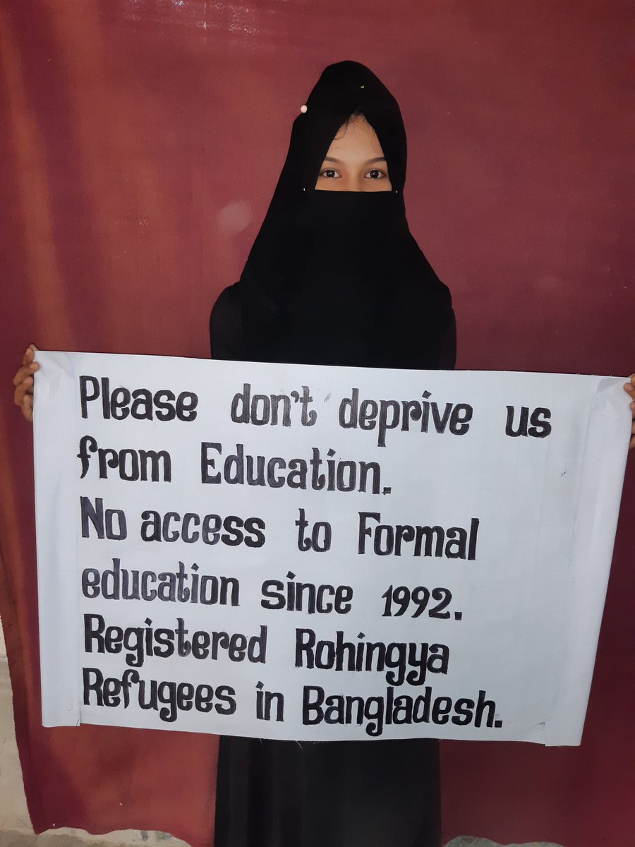RRANforRohingya's tweet photo. @UNHCR_BGD @herr_desclous @Sumbulrizvi7 @Joujouliett Heartfelt thanks for your advocacy&amp;generosity for the persecuted Rohingya.
Refugees are not a burden. They are a workforce waiting for opportunity #LetRohingyaWork
You cannot build a future in a cage #EndRohingyaRestrictions
Host countries benefit when refugees work #WinWinForAll https://t.co/2Nai3mifzC