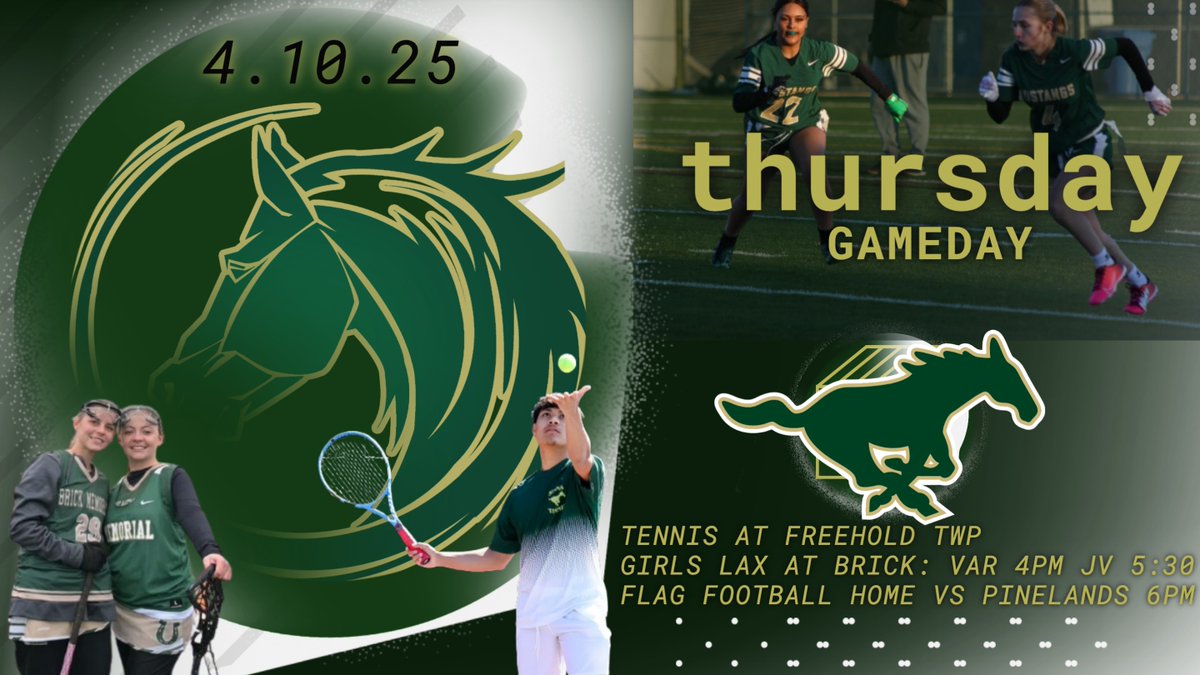 Congrats to our Baseball ⚾️ and Softball 🥎 teams for their wins and moving to 3-2! 🎉 Shoutout to Boys Tennis 🎾 for their first victory over Neptune! 👏 Good luck today to Tennis 🎾, Flag Football 🏈, and Girls Lax 🥍 taking on Brick Twp! 💚💛 #LetsGoStangs