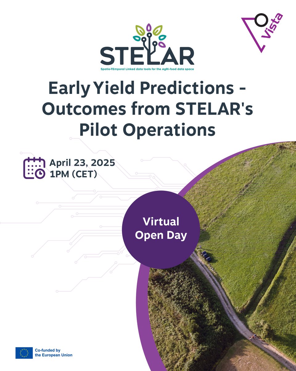 The <a href="/STELAR_EU/">STELAR</a> project is hosting its 2nd Open Day, titled “Early Yield Predictions – Outcomes from STELAR’s Pilot Operations”, on April 23rd! ✨

Learn more and register at: linkedin.com/events/openday…