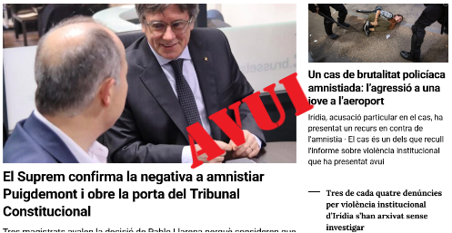 Avui fa 7 anys que detenien la Tamara i que l'Adrià havia d'exiliar-se per eludir els qui anaven a casa seva a buscar-lo. Tots dos eren acusats de terrorisme. I avui igual, amb els companys <a href="/Detingudes23S/">Detingudes23S</a> encara represaliats i amb indults i amnisties a la carta.
#NiOblitNiPerdó