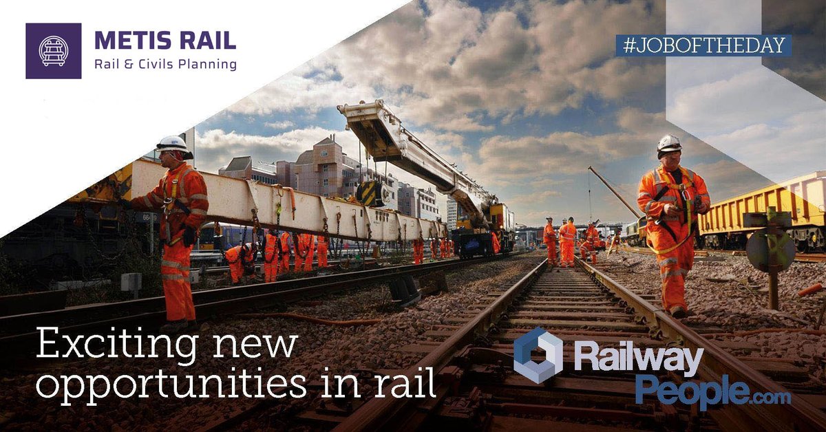 📢 HOT JOB: Metis Rail are seeking 'PTS / Safety Critical Staff'.
Location: Essex, East Anglia. Excellent salary.

FOR MORE INFORMATION AND TO APPLY:
railwaypeople.com/Rail-Jobs/Jobs…

#railjobs #rail #railindustry #railstaff #recruitment #careers #railwaycareers
