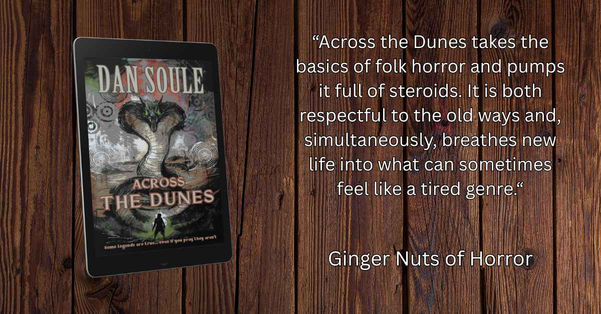 Publishing 23rd April - my new folk horror novel Across the Dunes. Excited to see if readers agree with the early reviews. 

Pre-order at most stores here:
books2read.com/across-the-dun…