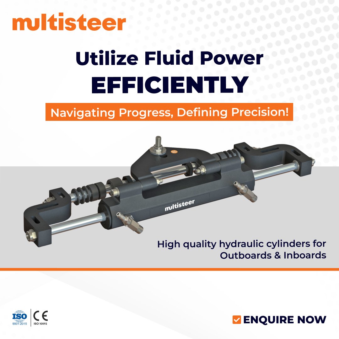 multisteer's tweet image. Discover unparalleled precision and effortless operation with Multisteer Hydraulic Cylinders – the premier choice celebrated for its versatility and seamless compatibility with any outboard steering system
multisteer.com 
#Multisteer #Steerlyteplus #boatsteeringkit  #UK