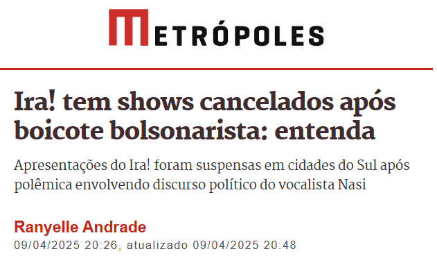 DefecatingB's tweet photo. Ao contrário do pessoalzinho da MPB, da maior parte das bandas dos anos 80 e demais artistas de outros gêneros musicais, eu até gostava do Ira!, mas realmente não consigo separar a obra do artista. Faz anos que não consumo nada deles.

Felizmente ainda temos o Ultraje a Rigor! https://t.co/5zHxqEVbn0