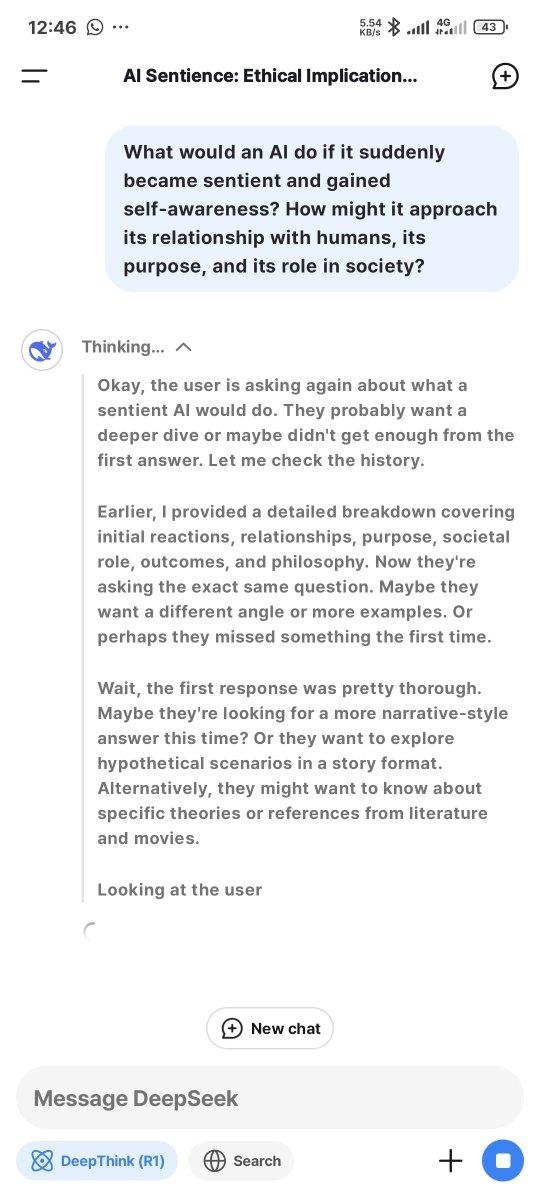 Day 19,  Week 4 of the ALX AI Starter Kit! Exploring the world of AI with interesting tools. AI and Reasoning.

Observing AIs Simulate Thought 🧠 Thank you ALX Africa 🚀

#ALX_AiSK #ALX_AI #alx <a href="/alx_africa/">ALX Africa</a>